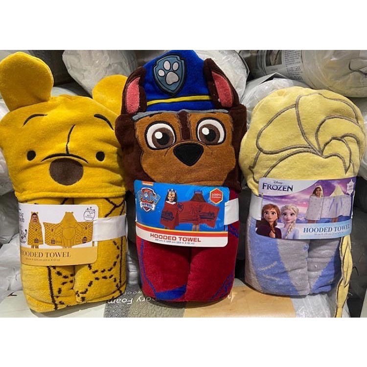 🎉現貨特價！CHARACTER 兒童卡通連帽浴巾 (汪汪隊/史迪奇/小美人魚)500GSM 尺寸:58X129公-細節圖2