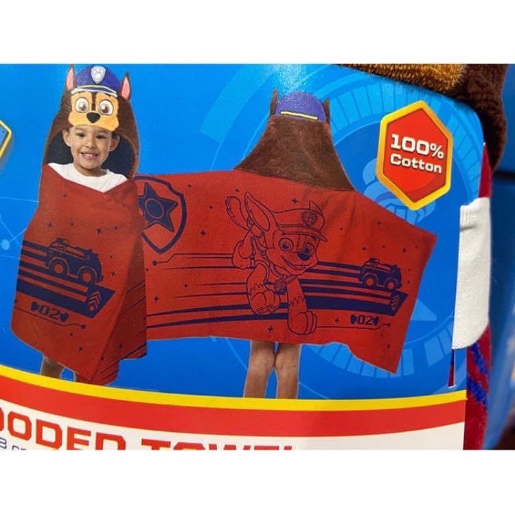 🎉現貨特價！CHARACTER 兒童卡通連帽浴巾 (汪汪隊/史迪奇/小美人魚)500GSM 尺寸:58X129公-細節圖6