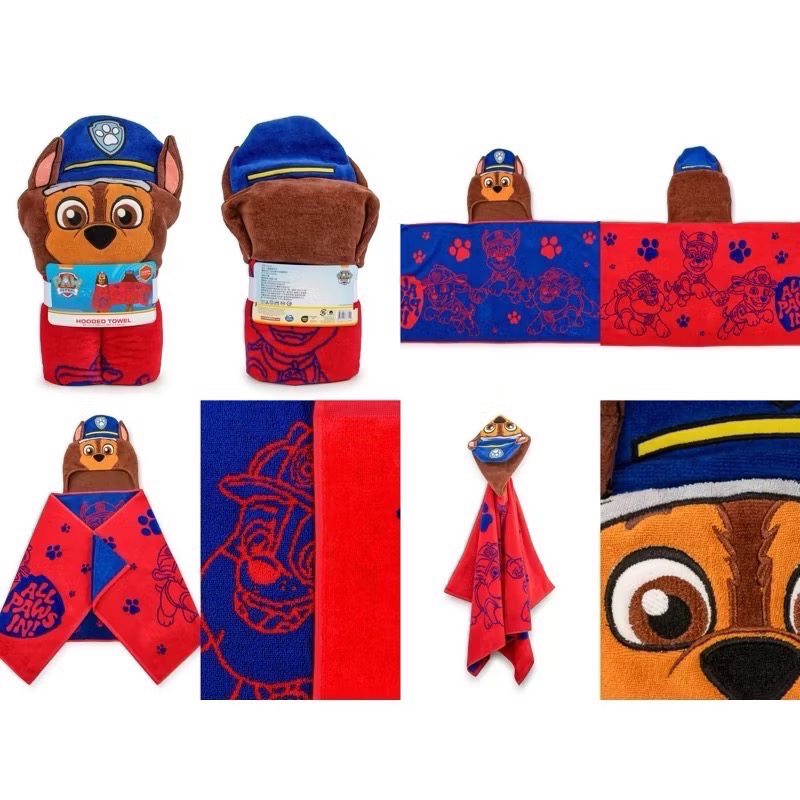 🎉現貨特價！CHARACTER 兒童卡通連帽浴巾 (汪汪隊/史迪奇/小美人魚)500GSM 尺寸:58X129公-規格圖9