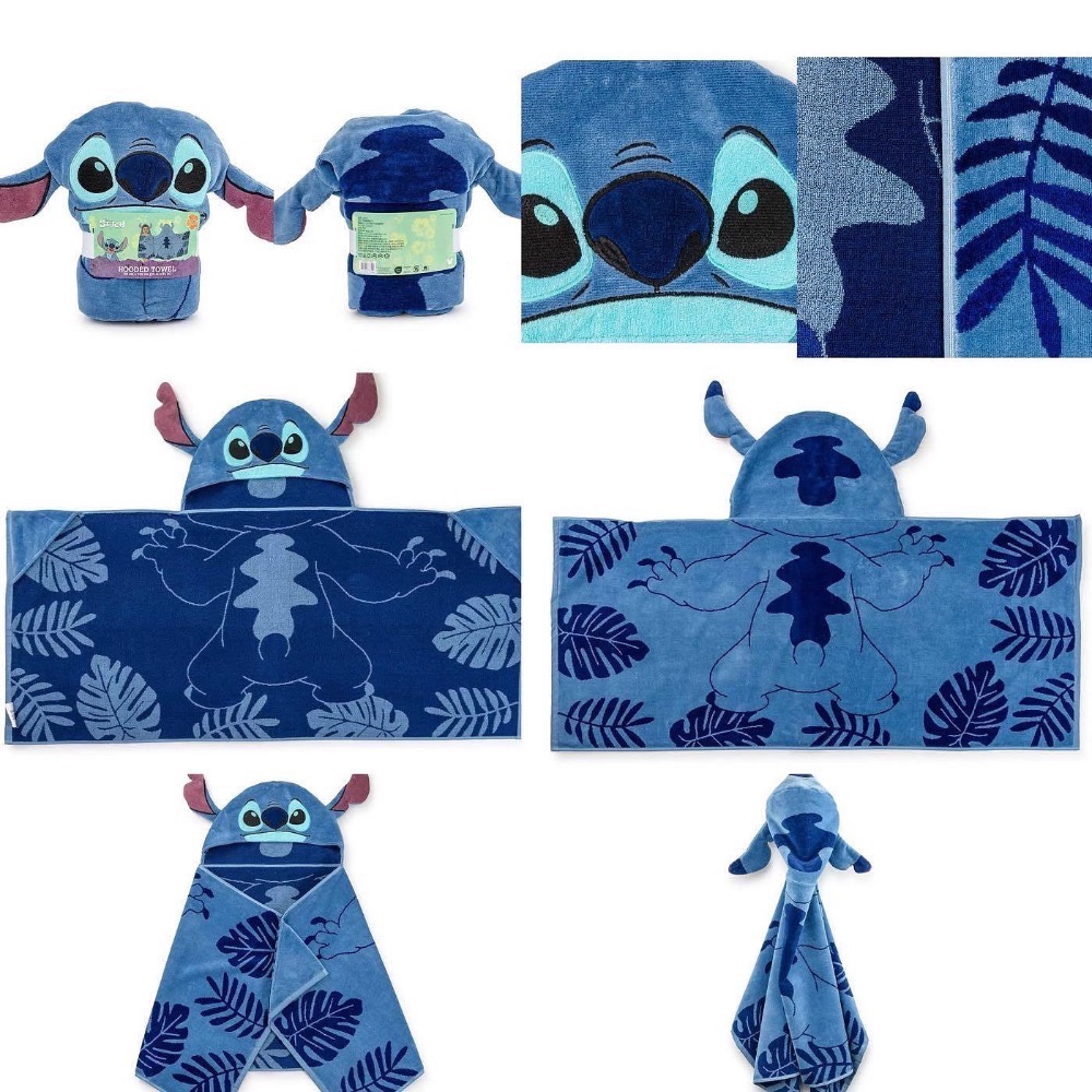 🎉現貨特價！CHARACTER 兒童卡通連帽浴巾 (汪汪隊/史迪奇/小美人魚)500GSM 尺寸:58X129公-規格圖9