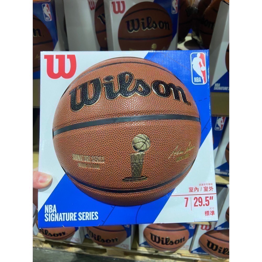 🎉現貨特價WILSON威爾森紀念金獎盃七號籃球 NBA Signature SZ7(7號)-吉兒好市多COSTCO代購-細節圖2