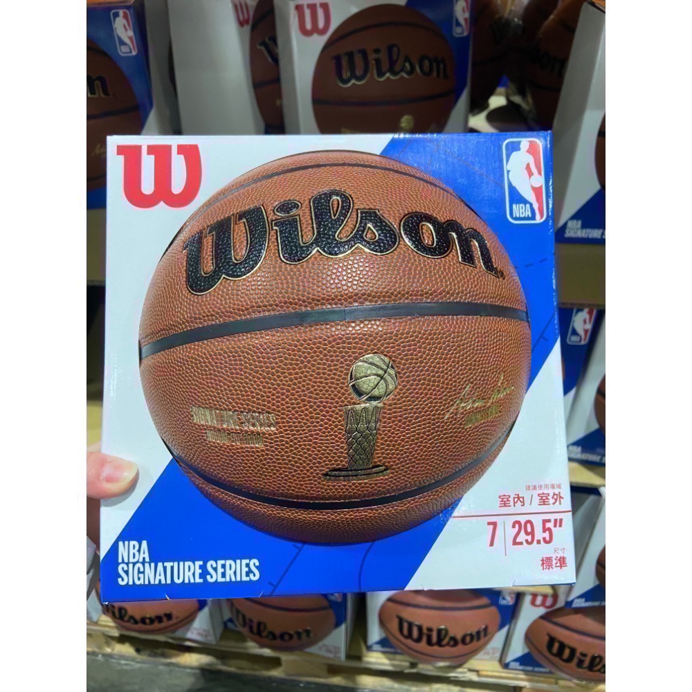 🎉限時特價！WILSON威爾森紀念金獎盃七號籃球 NBA Signature SZ7(7號-吉兒好市多COSTCO代購-細節圖2