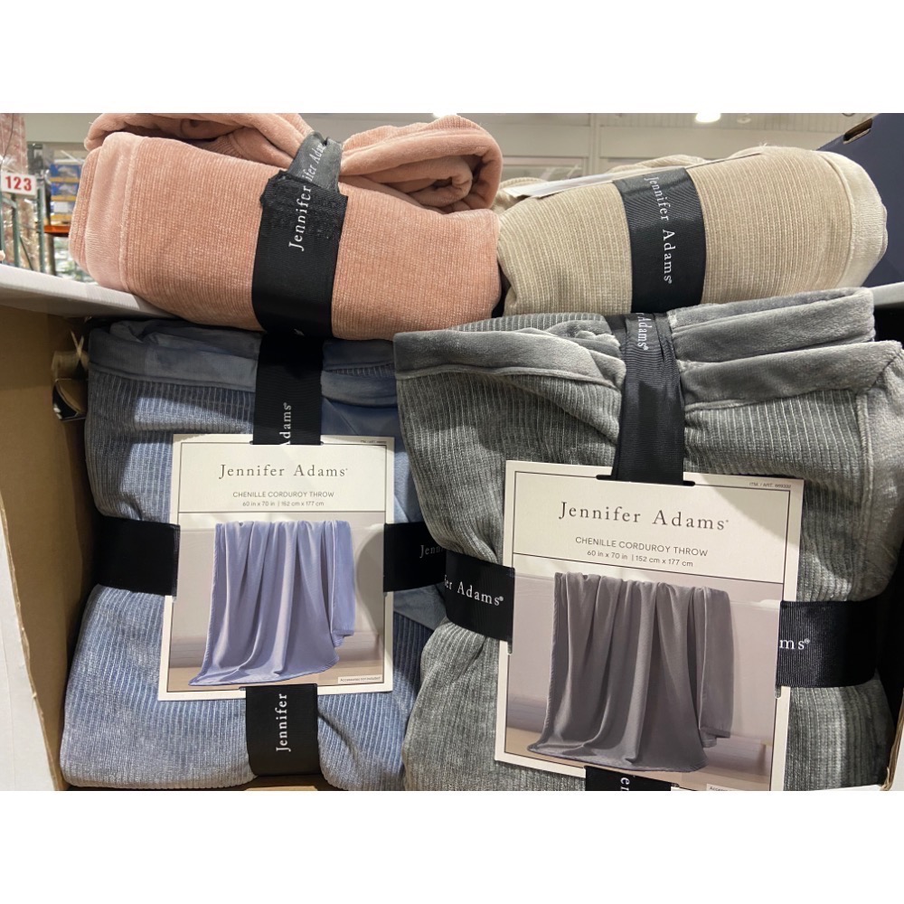 🎉現貨特價！Jennifer Adams燈芯絨柔軟舒適毯 尺寸152X177公分700GSM-吉兒好市多COSTCO-細節圖2