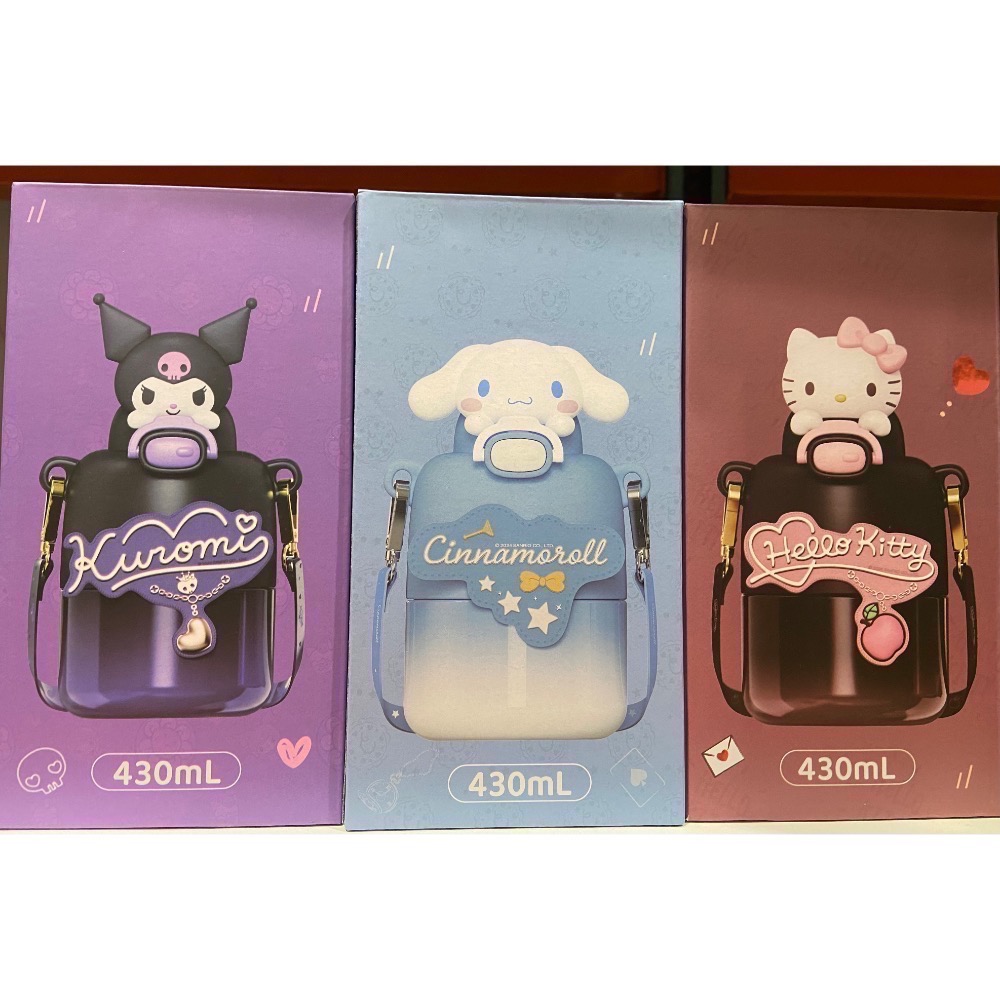 Sanrio三麗鷗兒童不鏽鋼保冷壺 容量約430毫升 Hello Kitty/大耳狗/酷洛米-吉兒好市多COSTCO代購-細節圖2