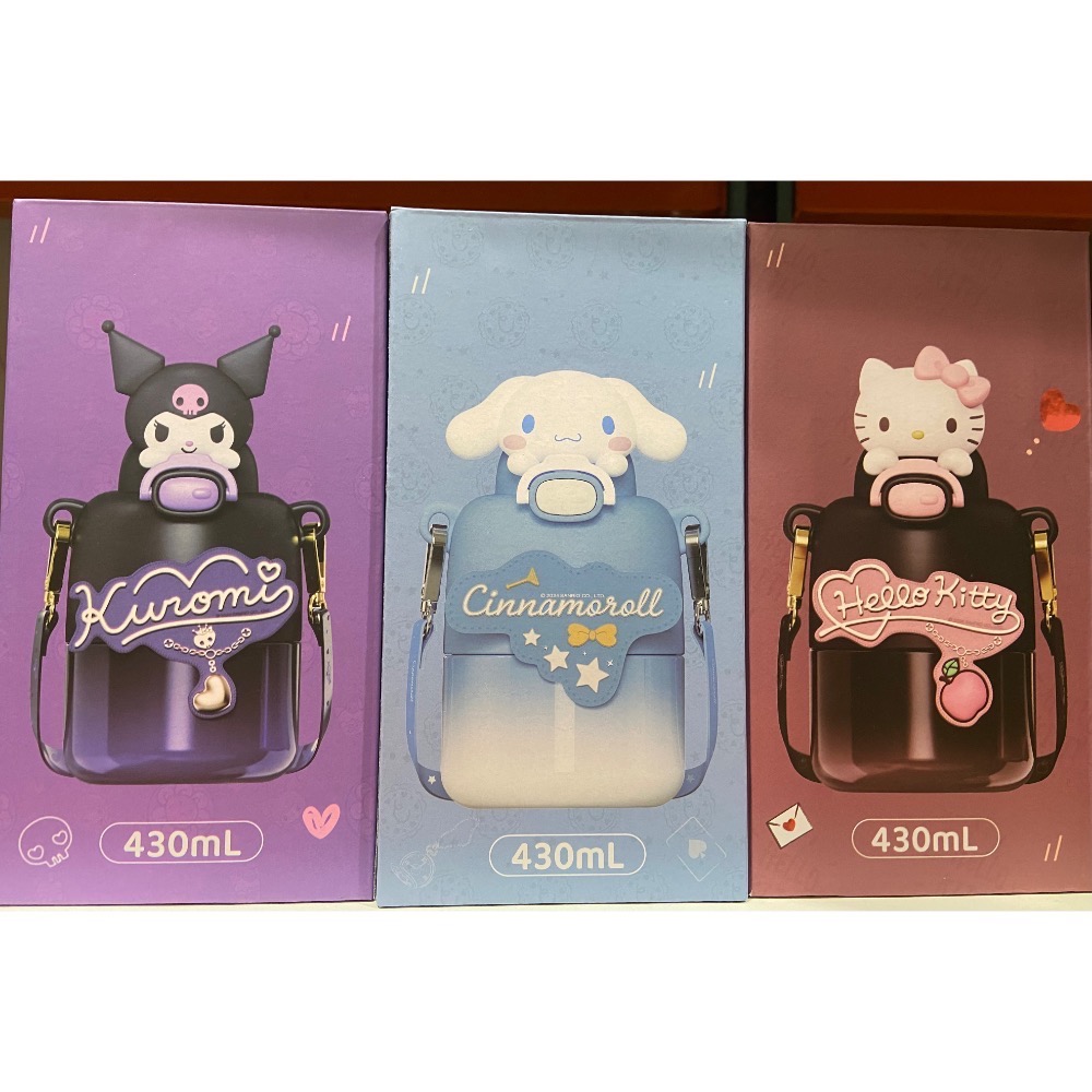 Sanrio三麗鷗兒童不鏽鋼保冷壺 容量約430毫升 Hello Kitty/大耳狗/酷洛米-吉兒好市多COSTCO代購-細節圖2