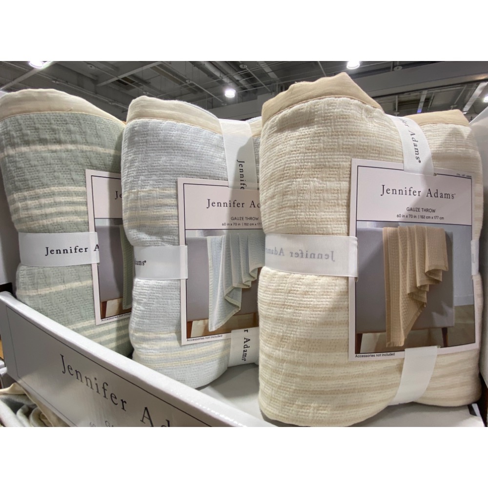 JENNIFER ADAMS 三層紗織紋薄毯 尺寸:152X177公分(三色可選)-吉兒好市多COSTCO代購-細節圖2