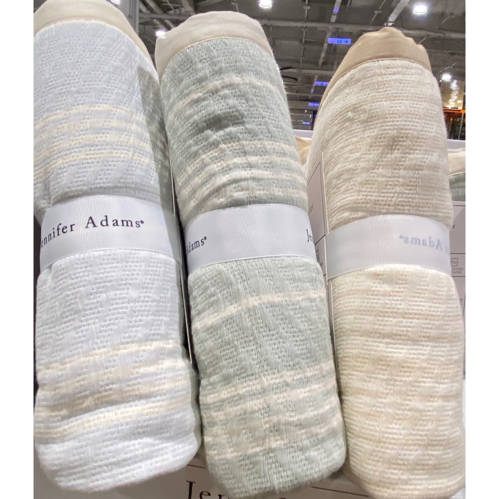 JENNIFER ADAMS 三層紗織紋薄毯 尺寸:152X177公分(三色可選)-吉兒好市多COSTCO代購-細節圖3