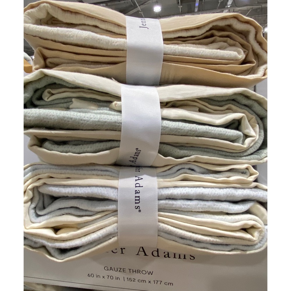 JENNIFER ADAMS 三層紗織紋薄毯 尺寸:152X177公分(三色可選)-吉兒好市多COSTCO代購-細節圖4