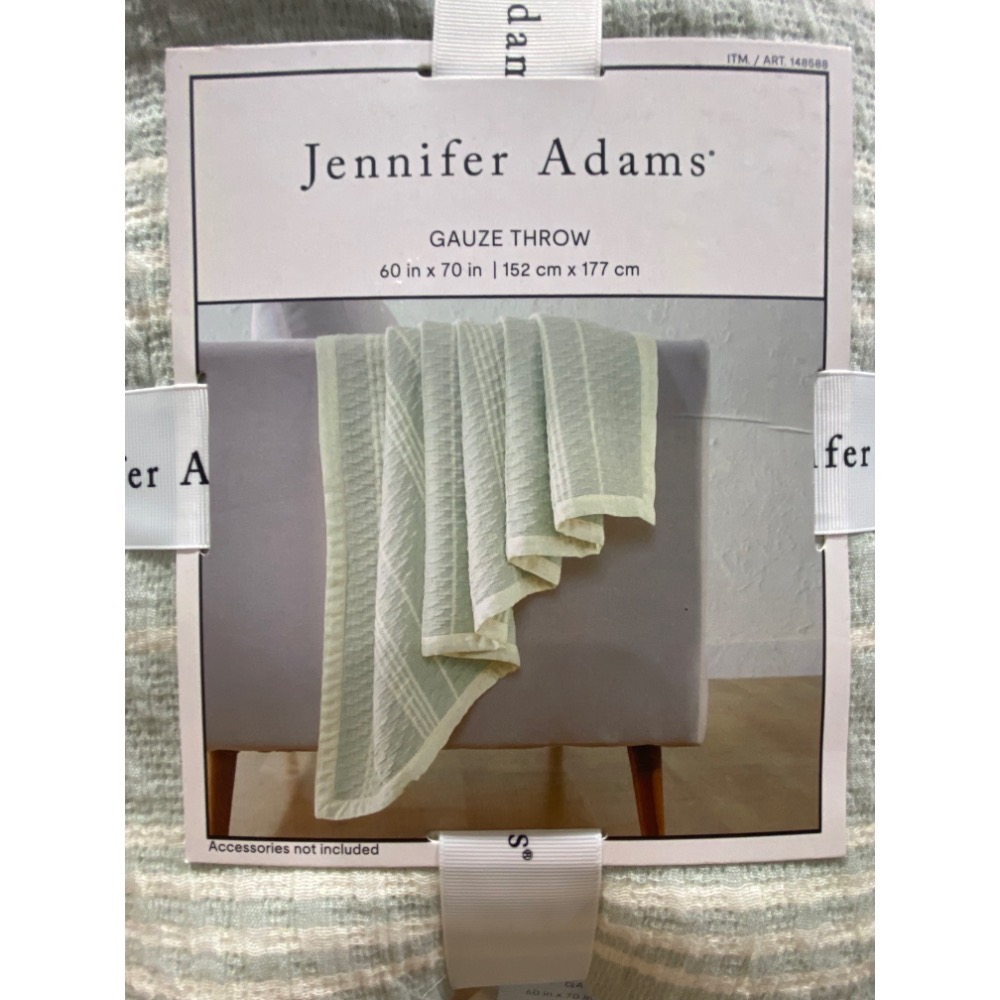 JENNIFER ADAMS 三層紗織紋薄毯 尺寸:152X177公分(三色可選)-吉兒好市多COSTCO代購-細節圖5