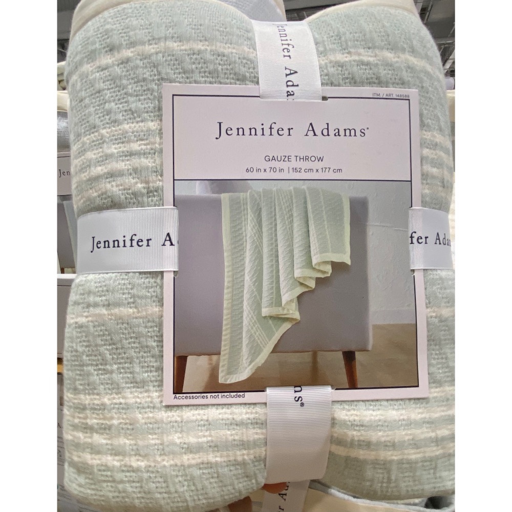 JENNIFER ADAMS 三層紗織紋薄毯 尺寸:152X177公分(三色可選)-吉兒好市多COSTCO代購-細節圖6