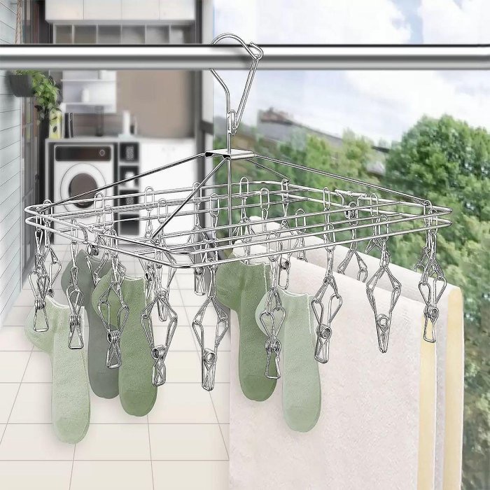 OASISWJ 不鏽鋼曬衣夾2入組 28+28夾(不鏽鋼曬衣夾28夾X2件組)-吉兒好市多COSTCO代購-細節圖9