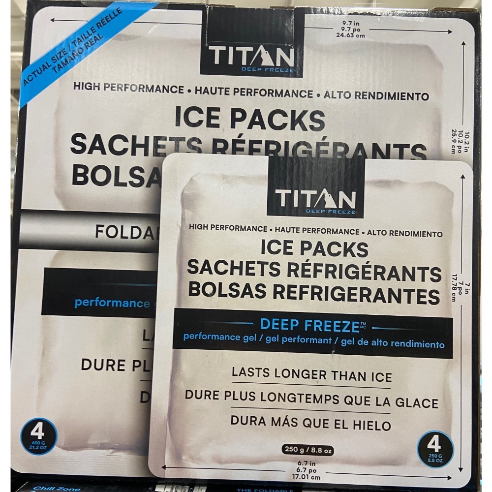TITAN 保冷冰磚八件組 250公克保冰磚X4入+600公克保冰磚X4入-吉兒好市多COSTCO代購-細節圖2