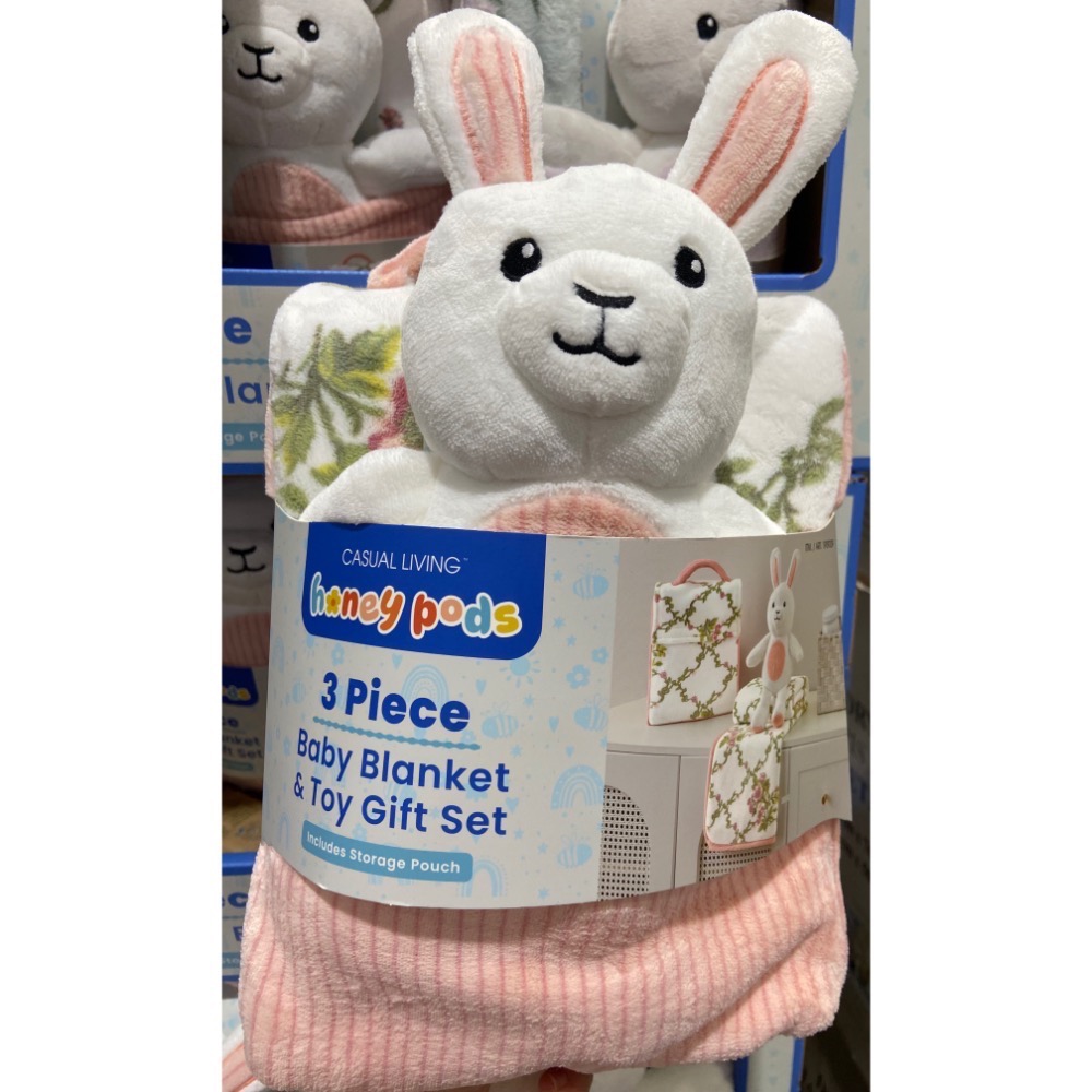 🎉現貨特價！CASUAL LIVING 兒童玩偶蓋毯禮品組 玩偶+蓋毯+布製收納袋-吉兒好市多COSTCO 代購-細節圖4