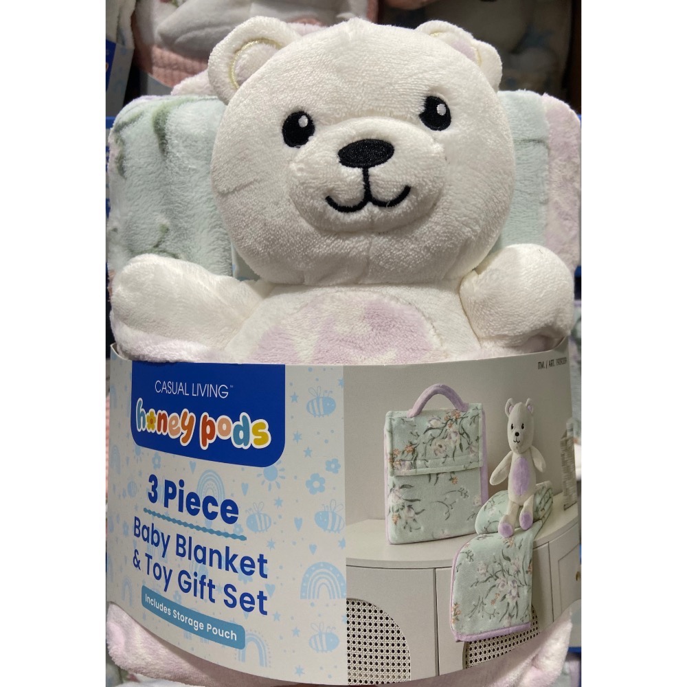 🎉現貨特價！CASUAL LIVING 兒童玩偶蓋毯禮品組 玩偶+蓋毯+布製收納袋-吉兒好市多COSTCO 代購-細節圖6