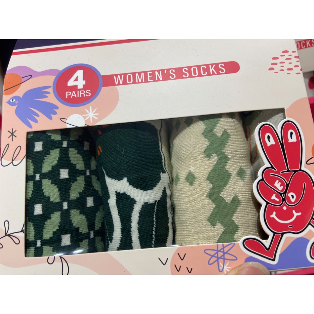 TED BAKER女中筒襪四入組 單一尺寸-吉兒好市多COSTCO代購-細節圖2