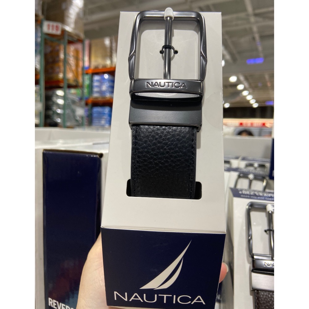 🎉現貨特價！NAUTICA 男真皮可翻轉皮帶 腰圍32-42吋(二色可選:黑/咖)-吉兒好市多COSTCO代購-細節圖2