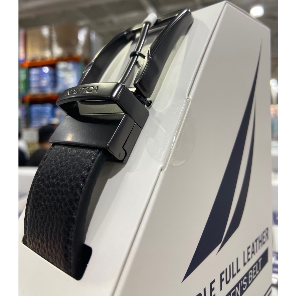 🎉現貨特價！NAUTICA 男真皮可翻轉皮帶 腰圍32-42吋(二色可選:黑/咖)-吉兒好市多COSTCO代購-細節圖4