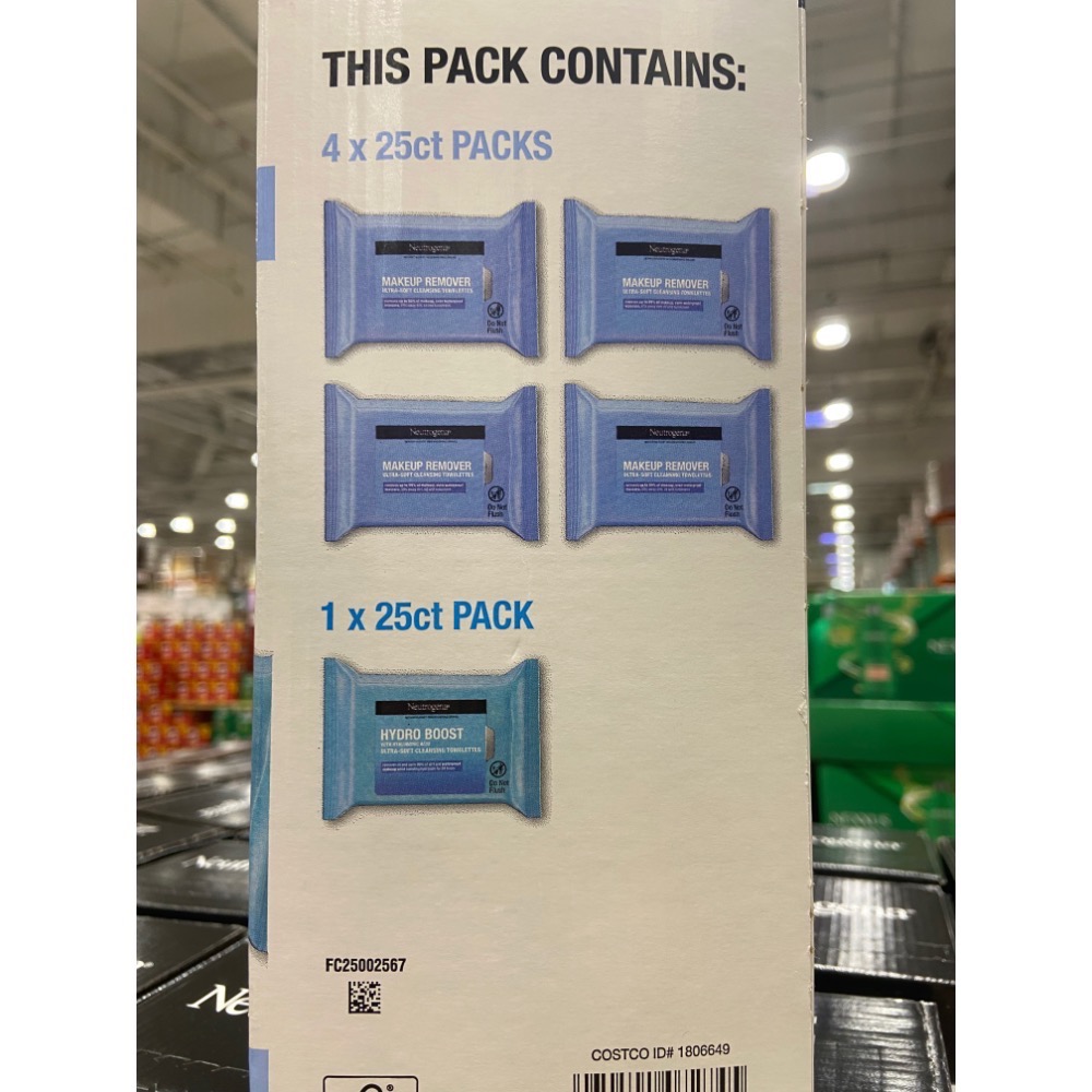 🎉現貨特價！NEUTROGENA 露得清保濕柔軟卸妝棉 25片5入-吉兒好市多COSTCO代購-細節圖2