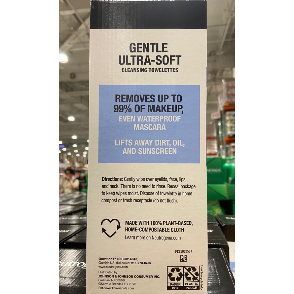 🎉現貨特價！NEUTROGENA 露得清保濕柔軟卸妝棉 25片5入-吉兒好市多COSTCO代購-細節圖3