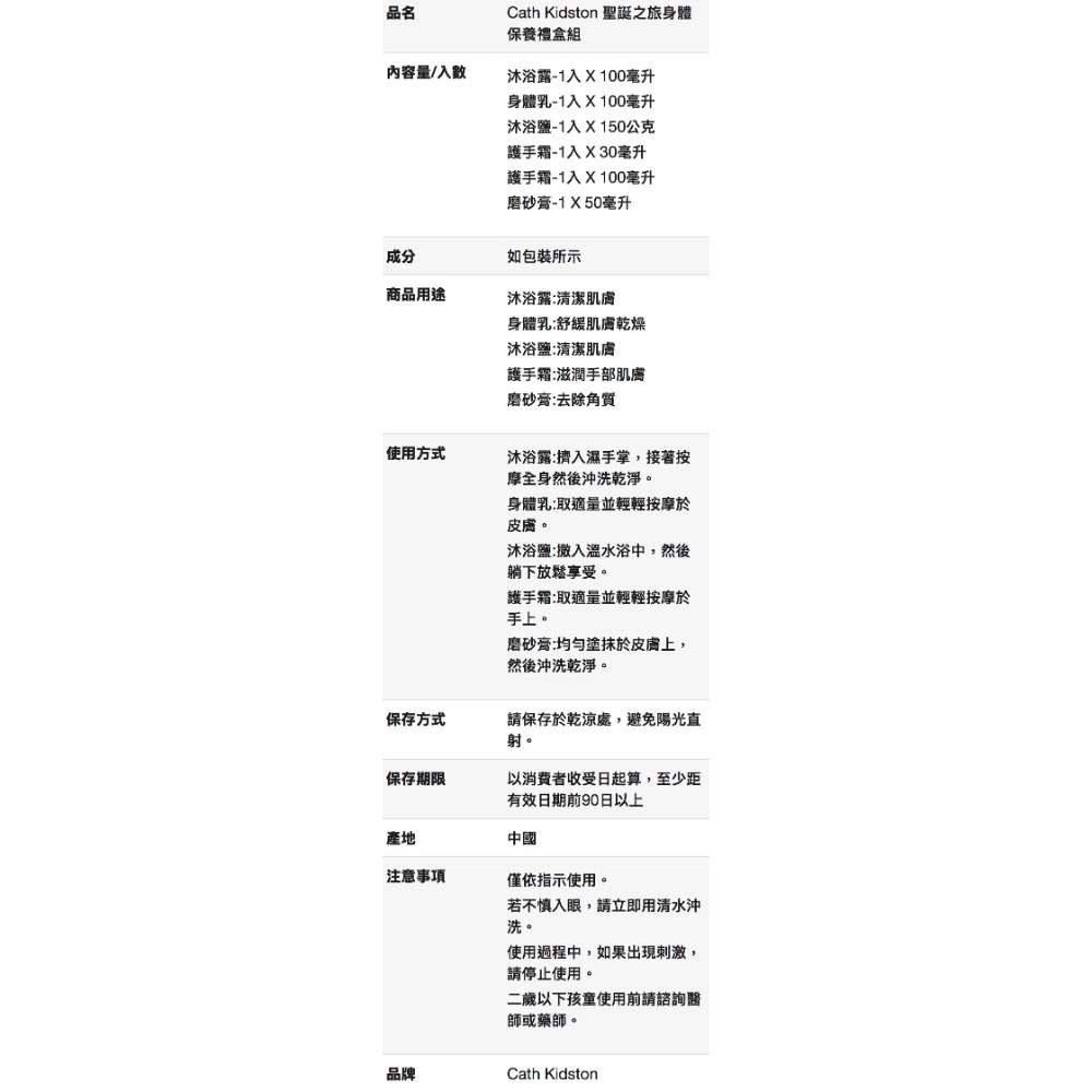 CATH KIDSTON 聖誕之旅身體保養禮盒組-吉兒好市多COSTCO代購-細節圖9