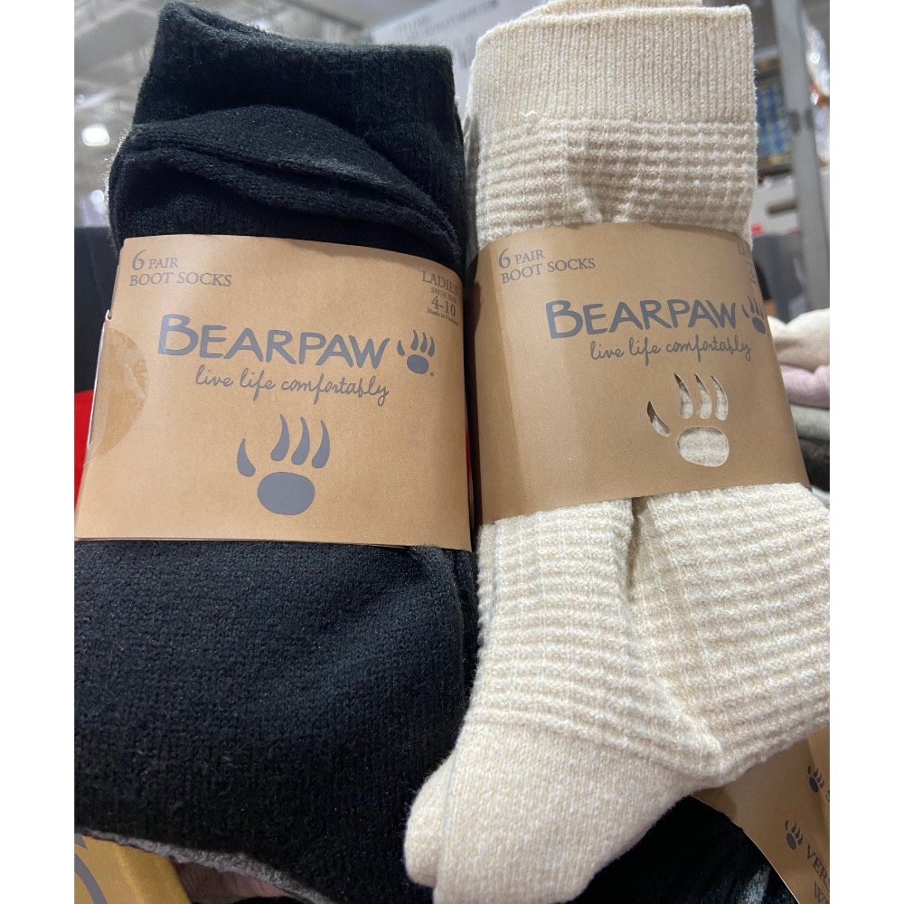 BEARPAW 女中筒襪六入組 尺寸:22~25公分-吉兒好市多COSTCO代購-細節圖2