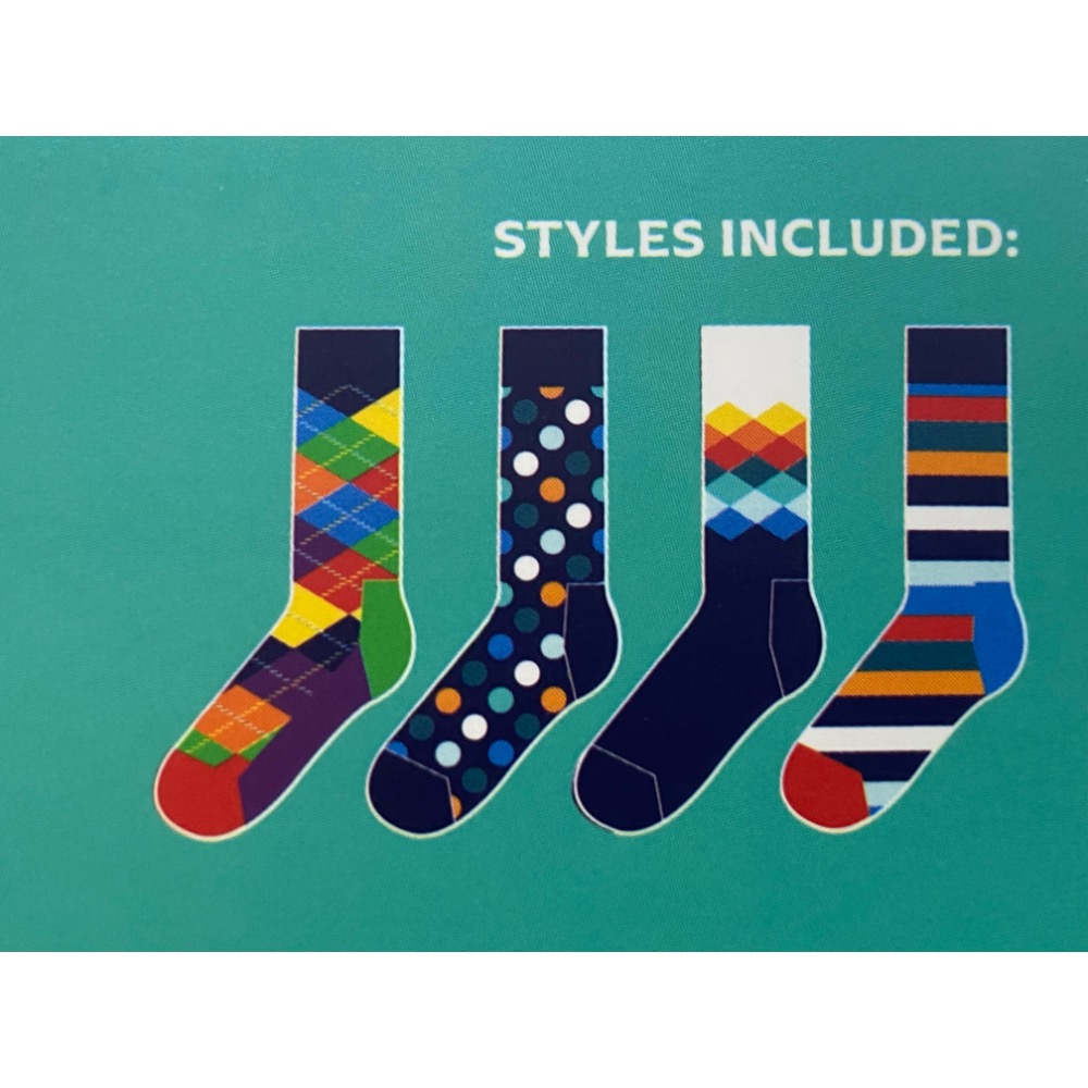 🎉現貨特價！Happy Socks 男襪四入組禮盒 單一尺寸 二款組合可選-吉兒好市多COSTCO代購-細節圖2