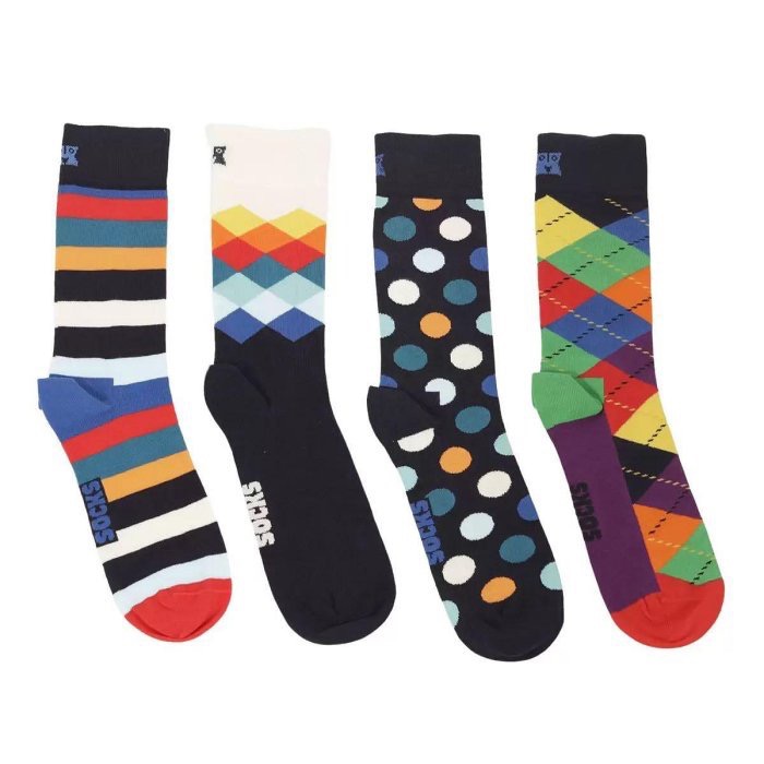 🎉現貨特價！Happy Socks 男襪四入組禮盒 單一尺寸 二款組合可選-吉兒好市多COSTCO代購-細節圖4