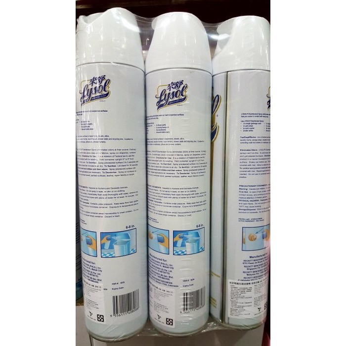 LYSOL來舒 抗菌噴霧清潔劑 清爽亞麻香 510克X3入-吉兒好市多COSTCO代購-細節圖2