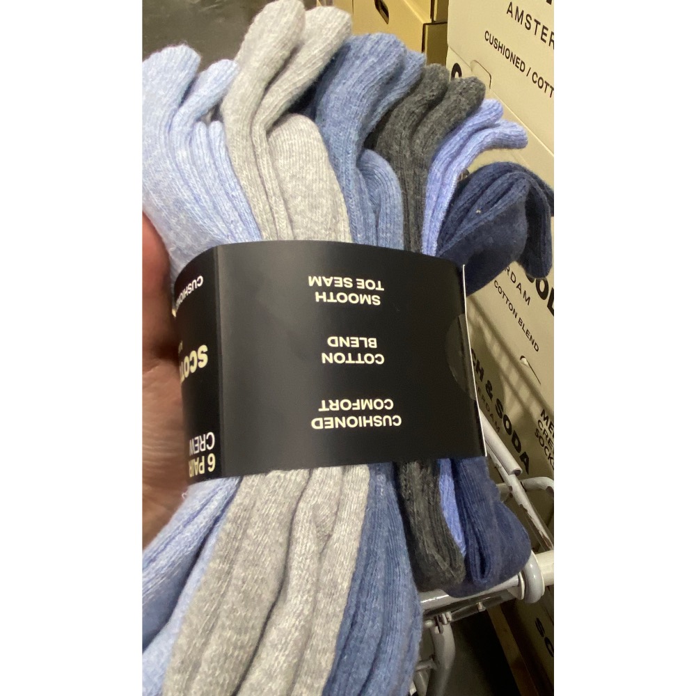 SCOTCH & SODA 男襪6入組 單一尺寸 二款顏色組合可選-吉兒好市多COSTCO代購-細節圖6