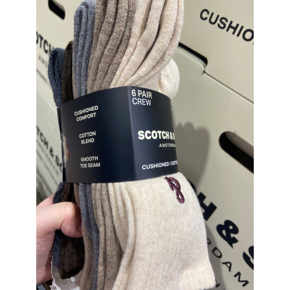 SCOTCH & SODA 男襪6入組 單一尺寸 二款顏色組合可選-吉兒好市多COSTCO代購-細節圖8