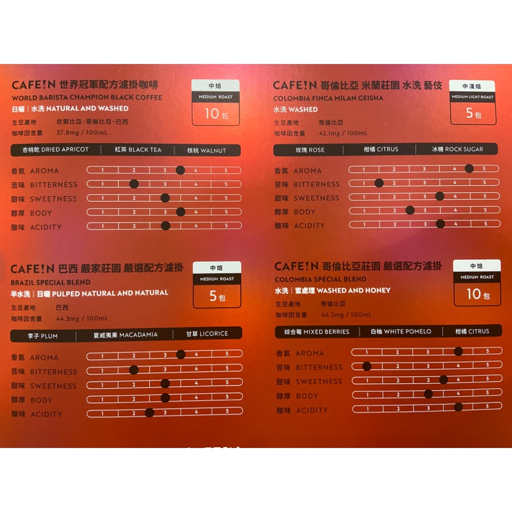 CAFEIN CAFE!N 嚴選配方濾掛咖啡禮盒 10公克X30包-吉兒好市多COSTCO代購-細節圖5