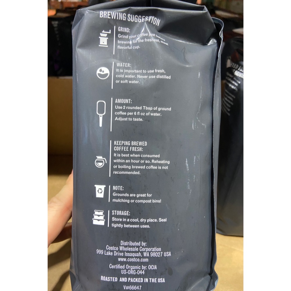 Kirkland Signature科克蘭有機秘魯咖啡豆 每包907公克-吉兒好市多COSTCO代購-細節圖2