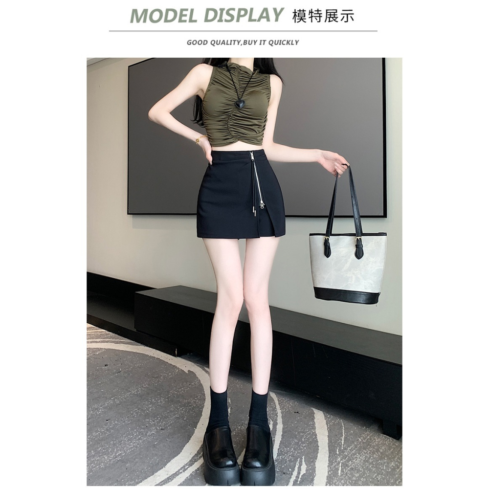 ★女裝☆氣質包臀褲裙 腰顯瘦a字裙性感短裙-細節圖3