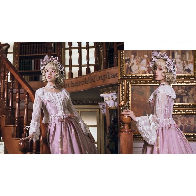 圓點點 玫瑰之詩 蕾絲姬袖百搭罩衫-細節圖2