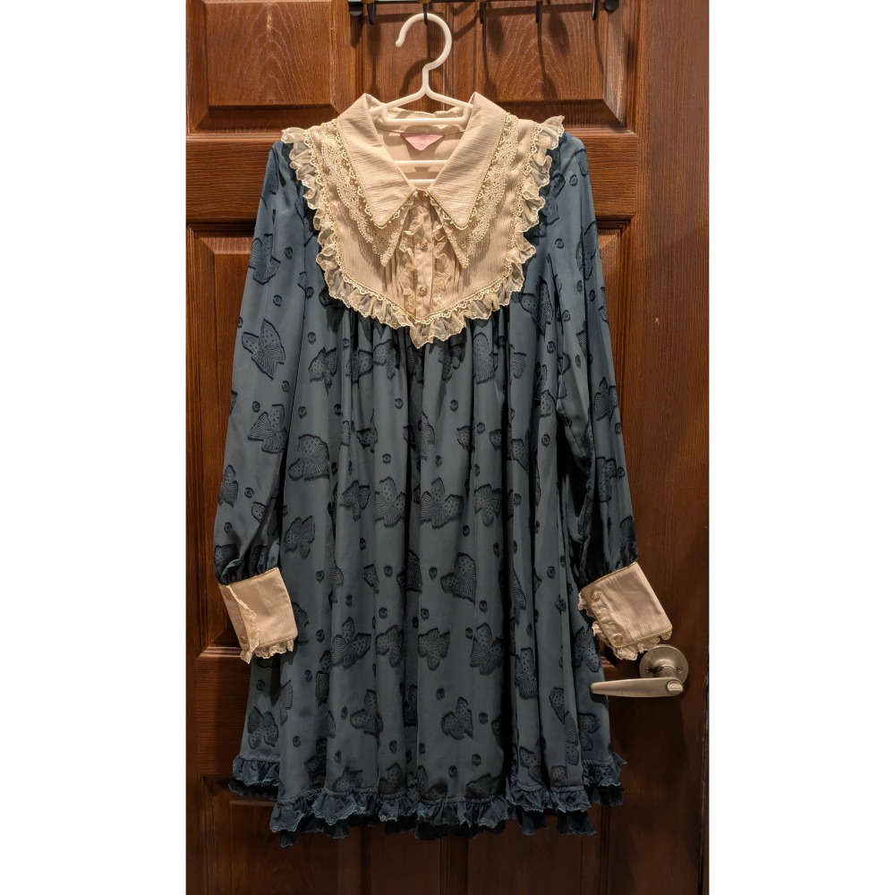 JS 都會中的白雪姬 幼稚園型 長袖 OP 綠杏M-細節圖2