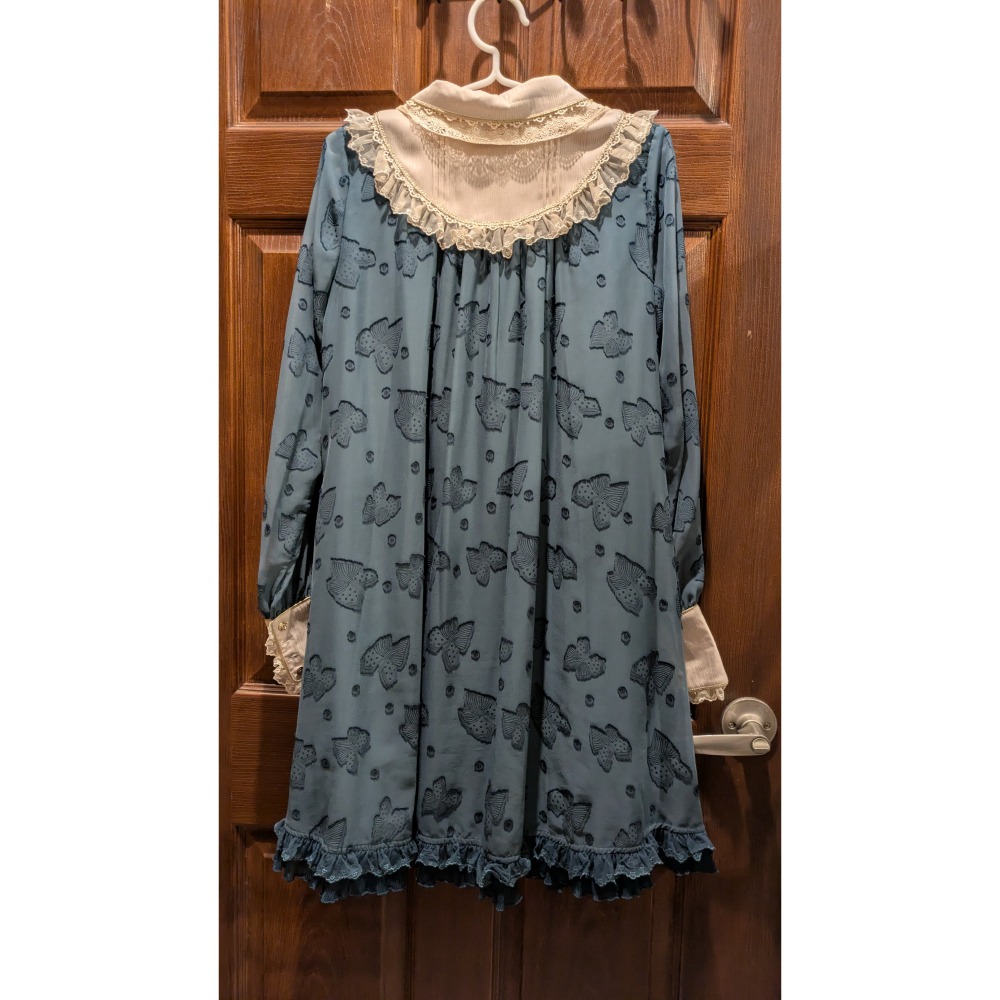 JS 都會中的白雪姬 幼稚園型 長袖 OP 綠杏M-細節圖3