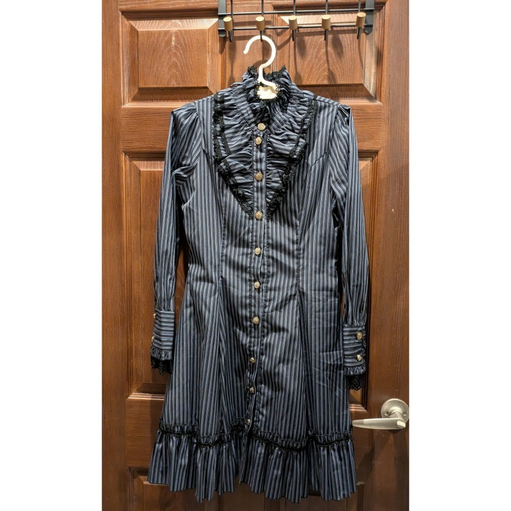 DearCeline DC 開襟條紋 OP 藍 M-細節圖2