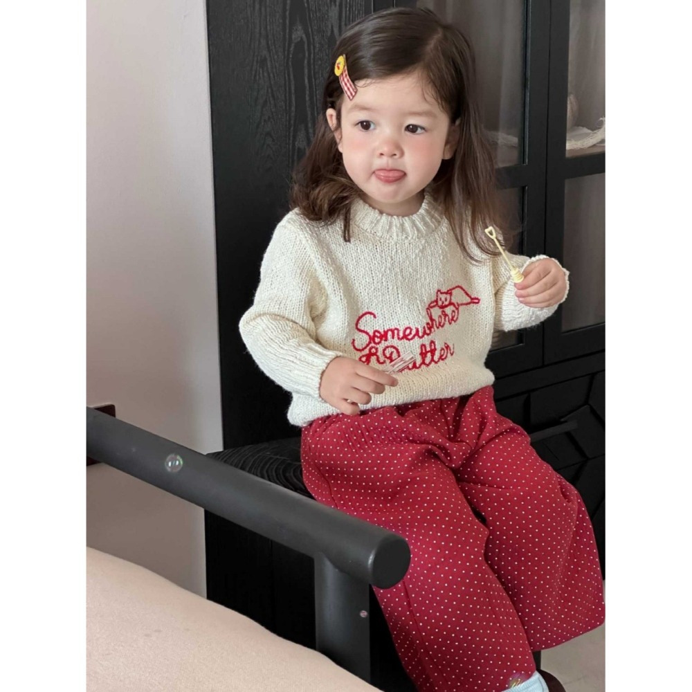 NOZI 寶寶春秋季字母毛衣/波點長褲-細節圖4