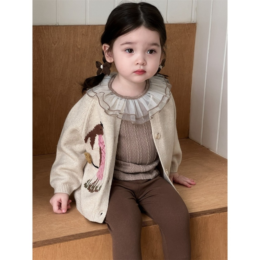 NOZI 寶寶春秋季卡通毛衣開衫外套-細節圖2