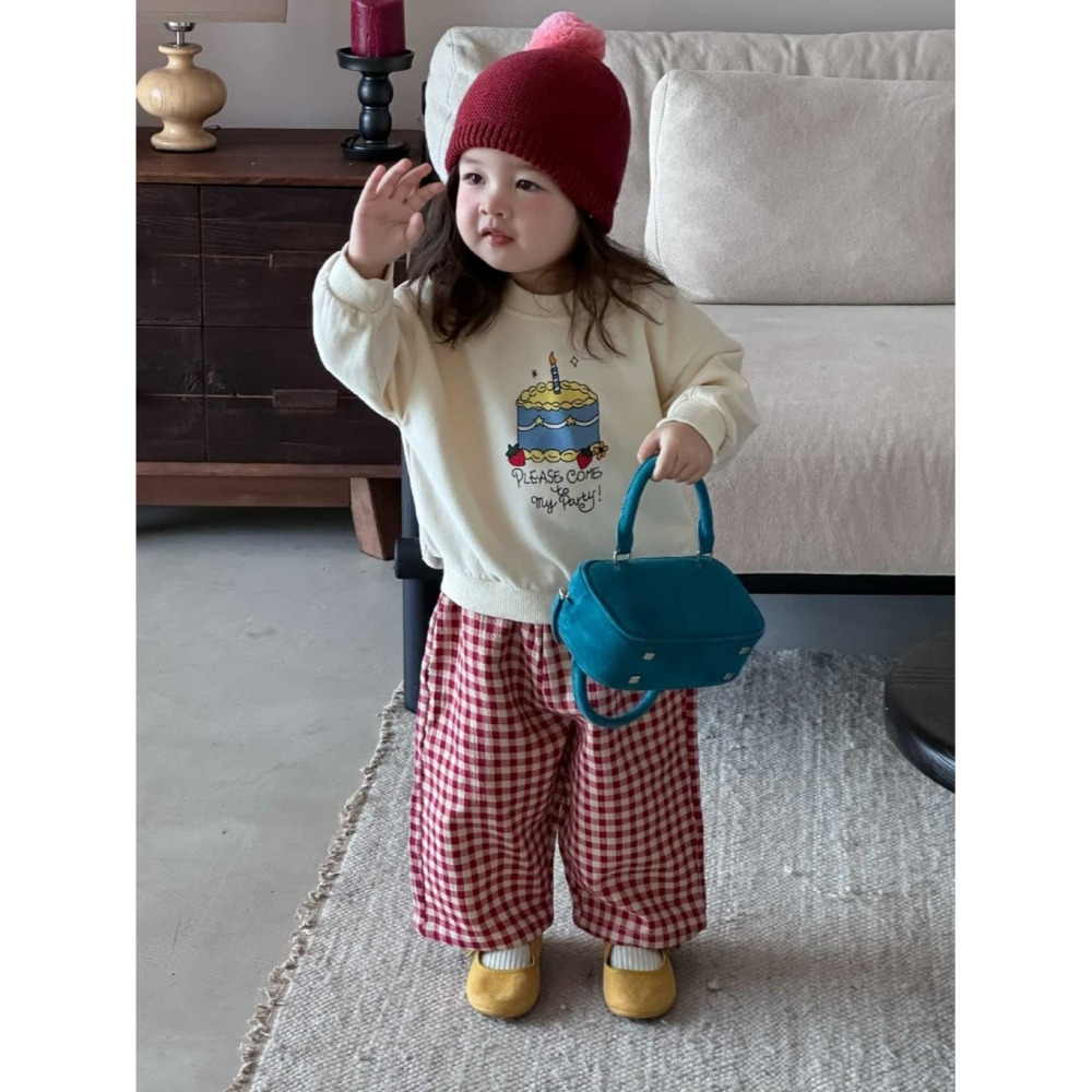 NOZI 寶寶春秋季蛋糕長袖衛衣/格子褲-細節圖2