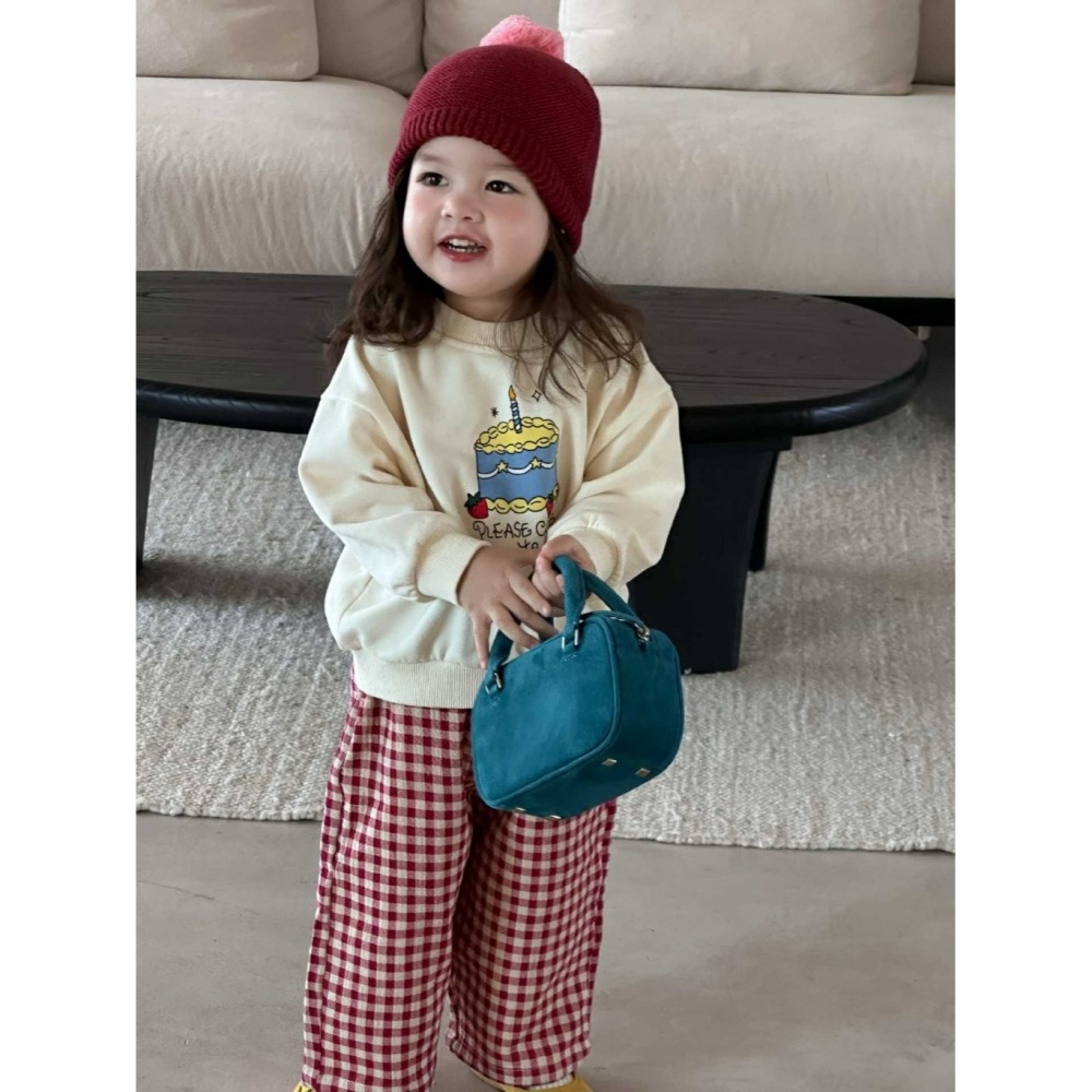 NOZI 寶寶春秋季蛋糕長袖衛衣/格子褲-細節圖3
