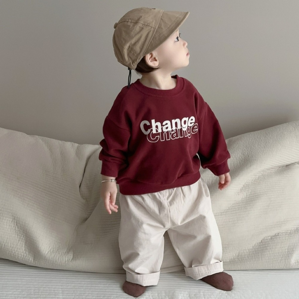 NOZI 寶寶春秋季字母圓領長袖衛衣/純色休閒褲-細節圖4