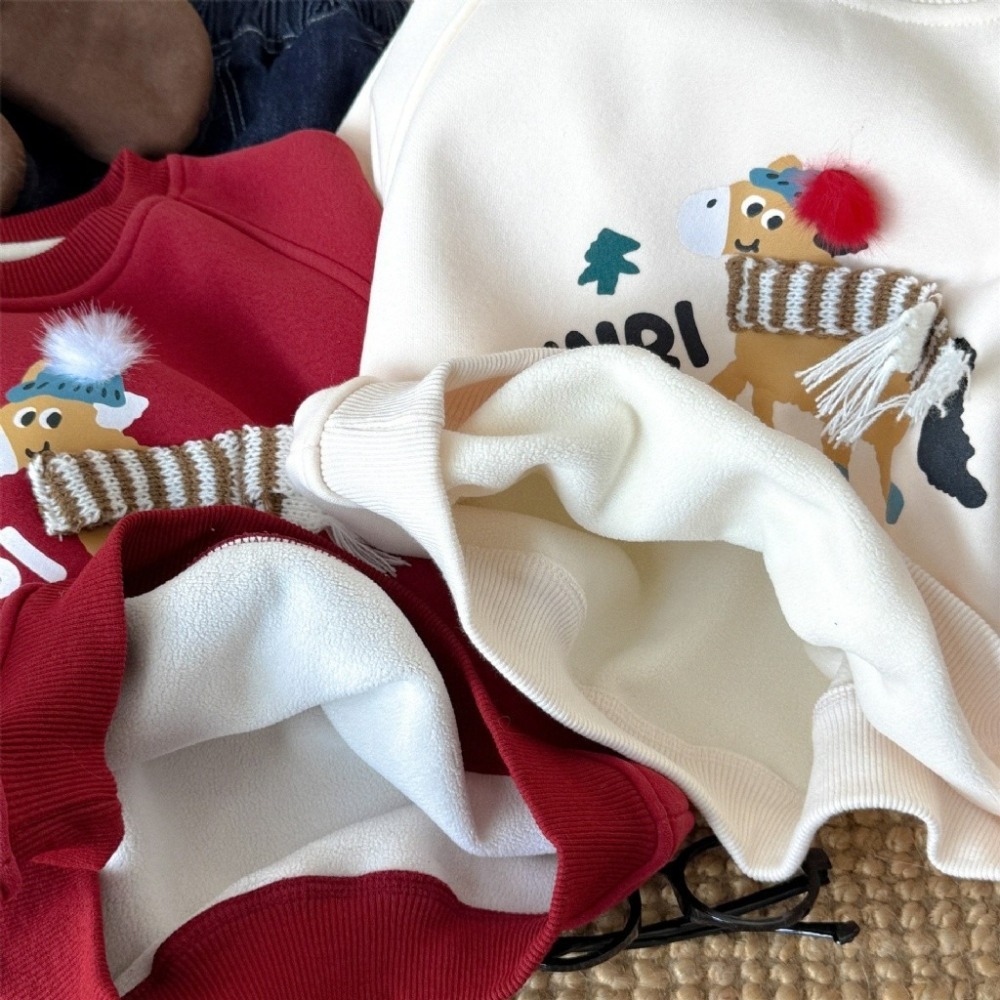 親子裝秋冬馬年圓領衛衣(加絨)-成人-細節圖8