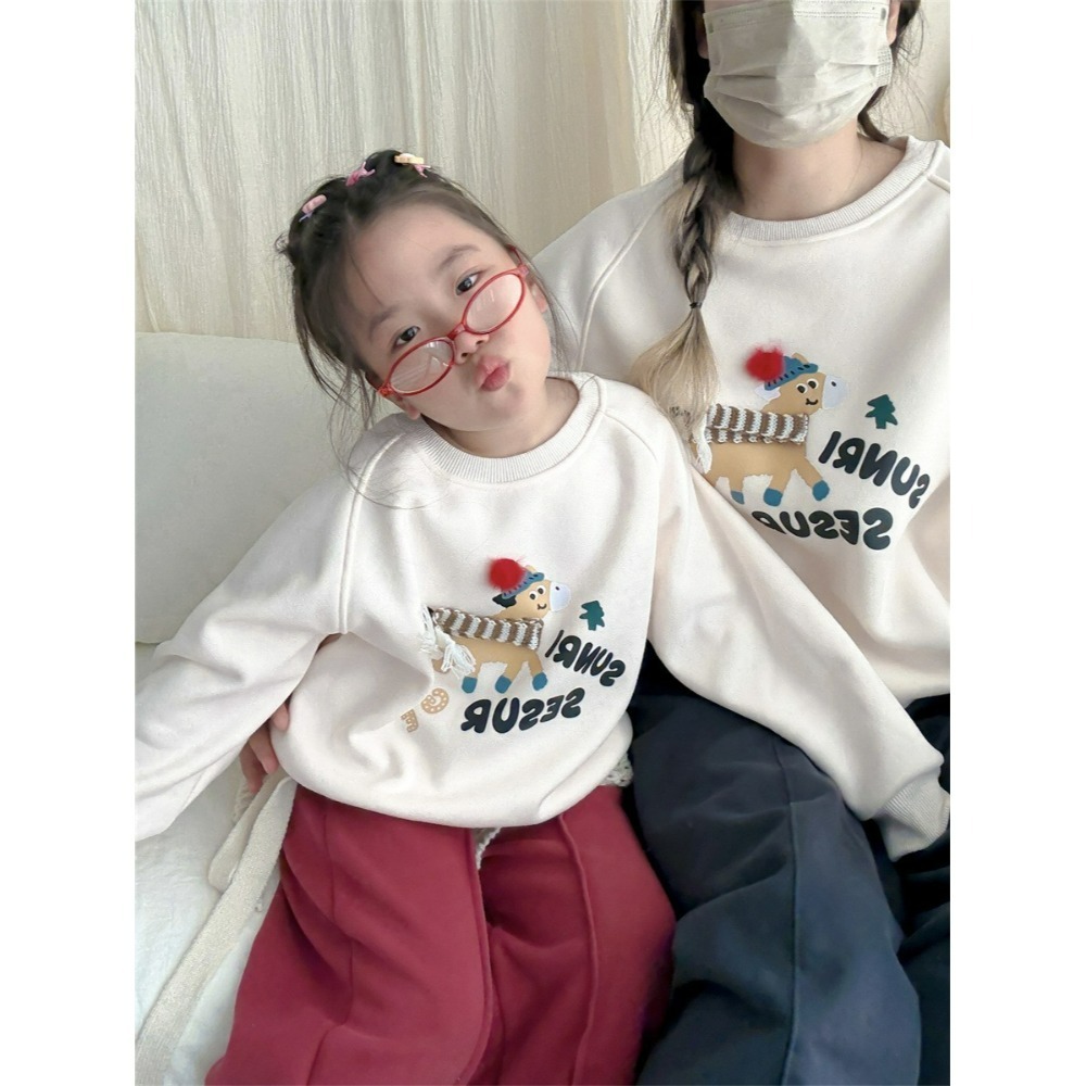 親子裝秋冬馬年圓領衛衣(加絨)-成人-規格圖8