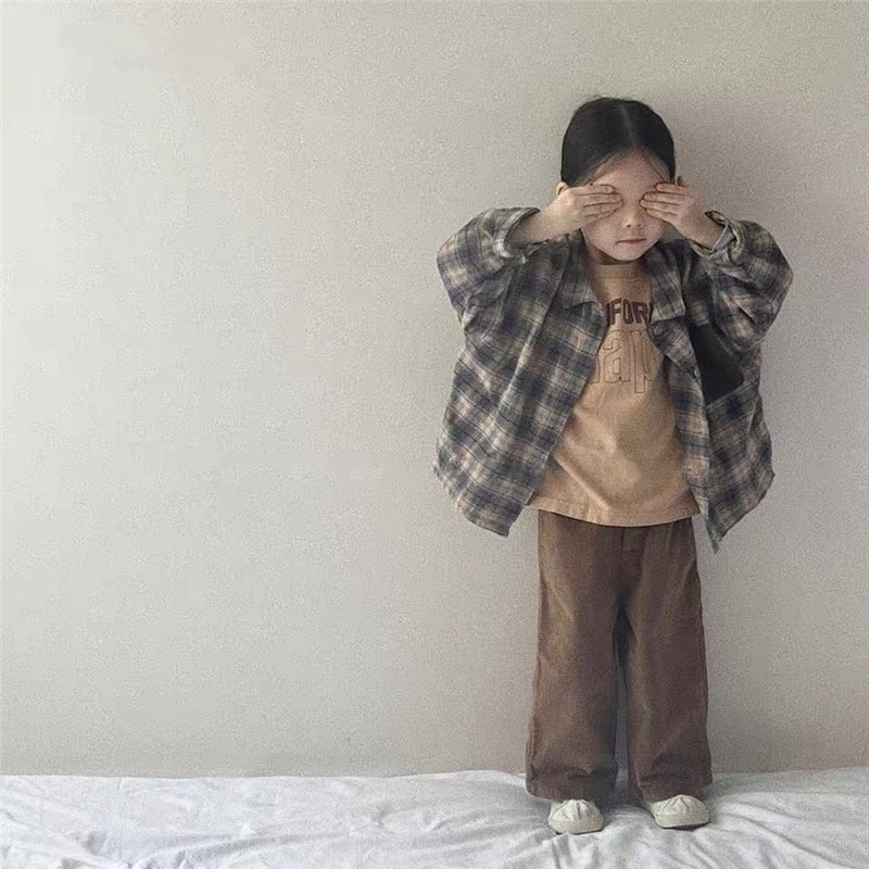 GL-kids 兒童撞色格子口袋襯衫-細節圖6