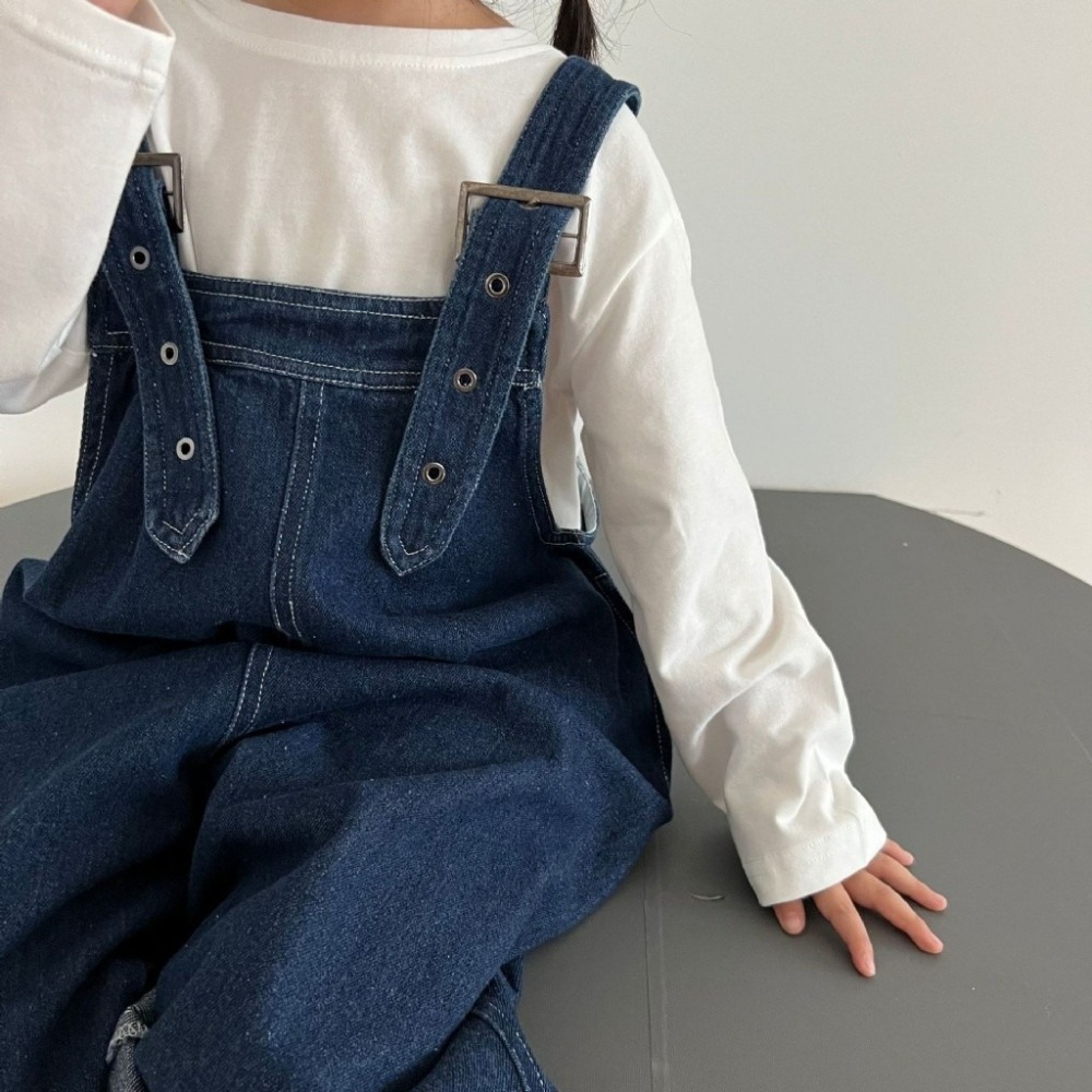 GL-kids 兒童軟牛仔工裝連體吊帶褲-細節圖3