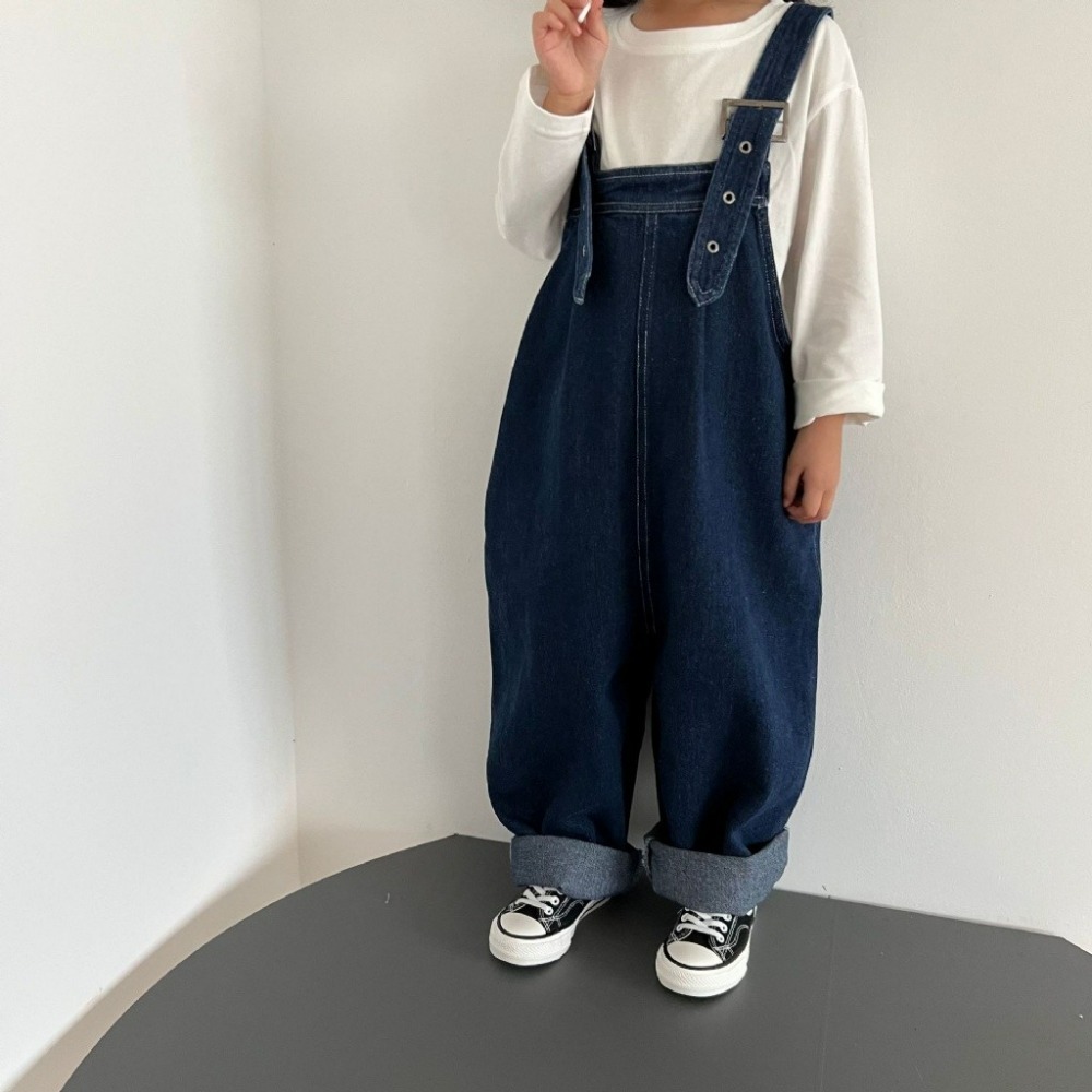 GL-kids 兒童軟牛仔工裝連體吊帶褲-規格圖6