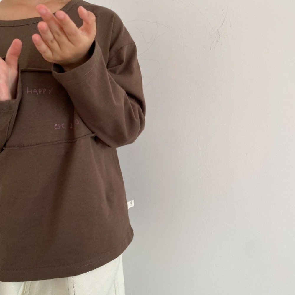 GL-kids 兒童貼布字母印花長袖打底衫-細節圖4