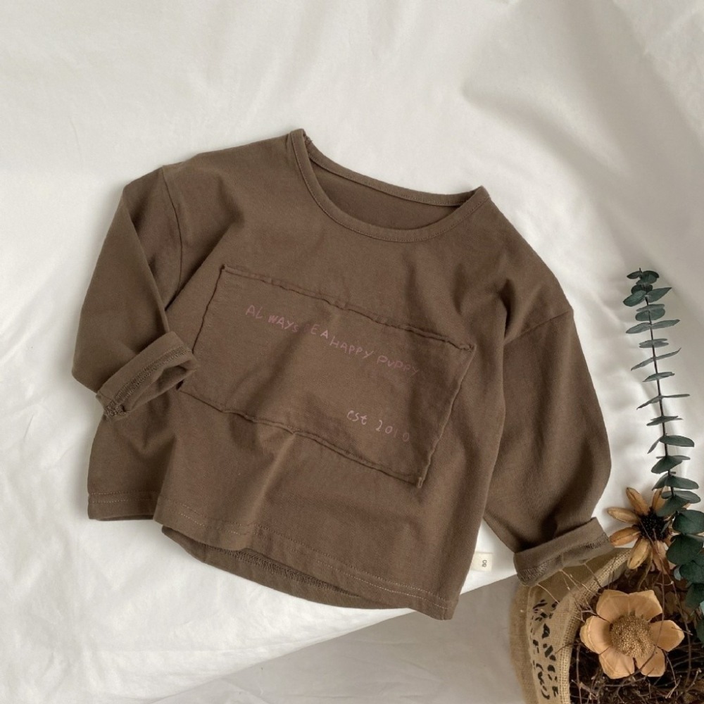 GL-kids 兒童貼布字母印花長袖打底衫-細節圖6