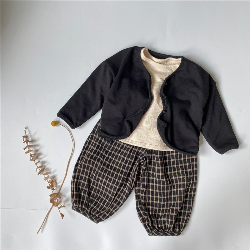 GL-kids 兒童雙層格子束口燈籠褲-細節圖2